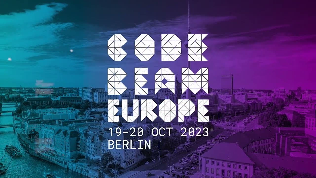 The Code BEAM Europe 2023 title card showing 19 to 20 October 2023, Berlin
