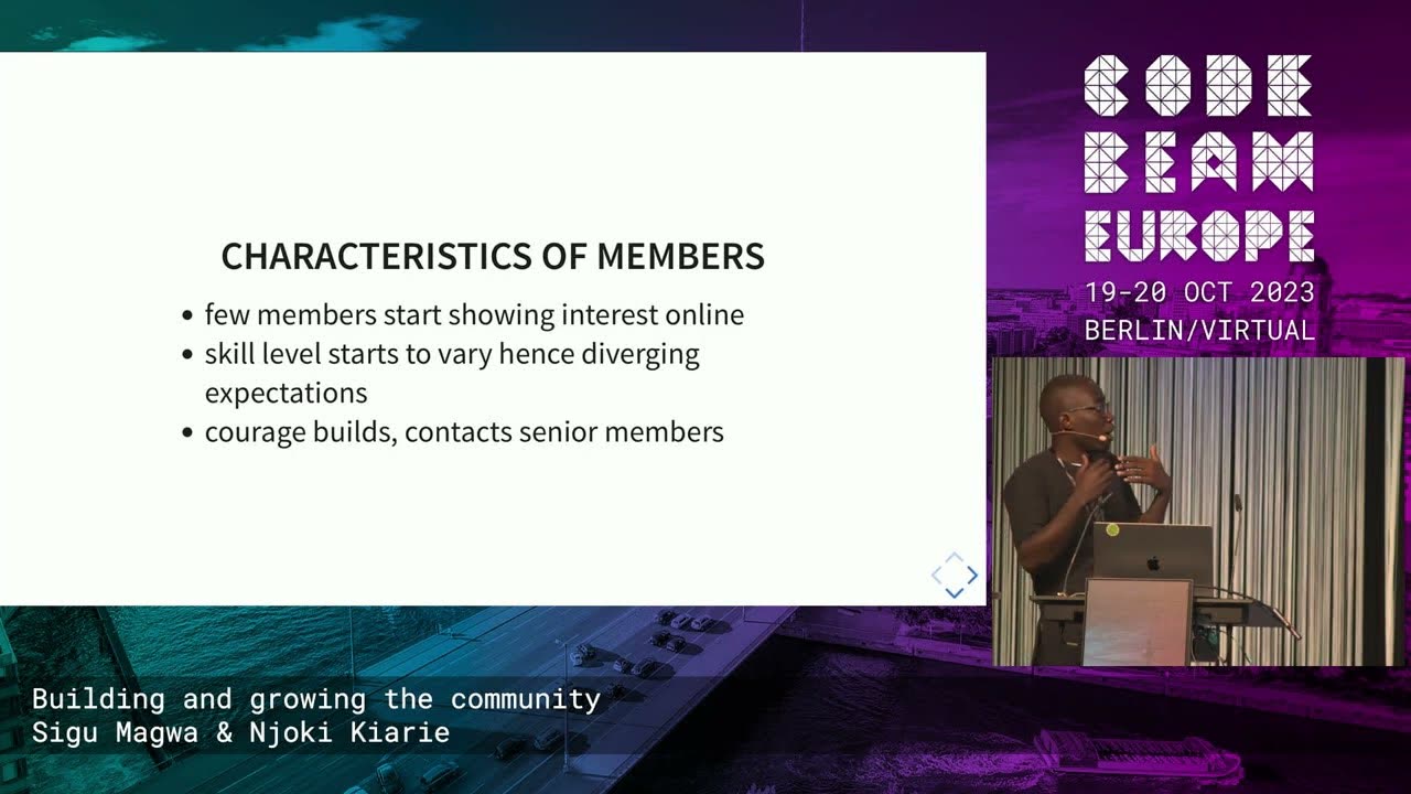 Sigu Magwa speaking at Code BEAM Europe 2023
