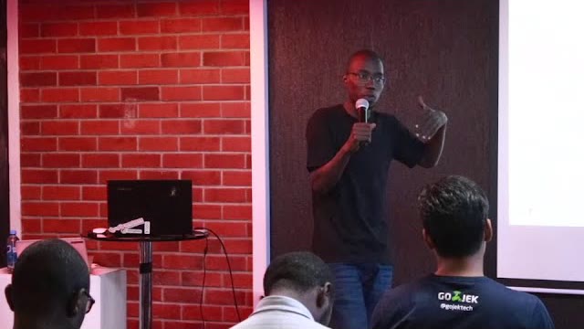 Sigu Magwa speaking at RubyConf Kenya 2019